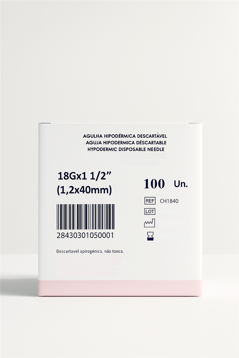 Agulha Hipodérmica 18Gx11/2" (1,2x40mm)