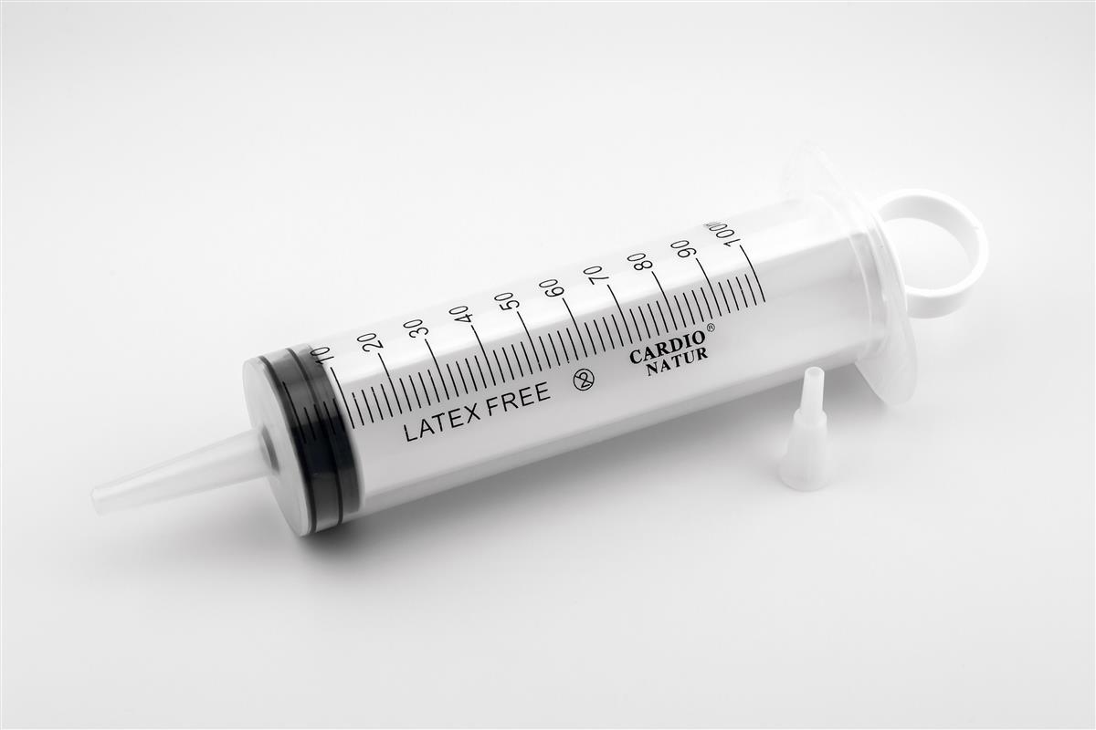 SYRINGE 3 PIECES CATETER NOZZLE, 100ml