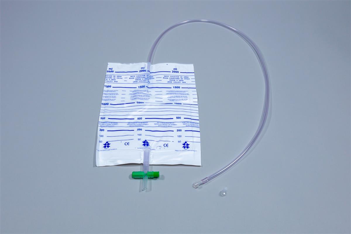Urine collection bag 2000ml with Luer Lock - Sterile