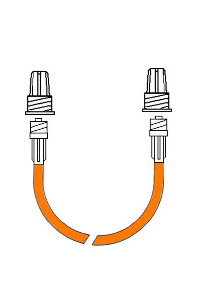 Standard Extension Opaque orange Luer Lock Male Male