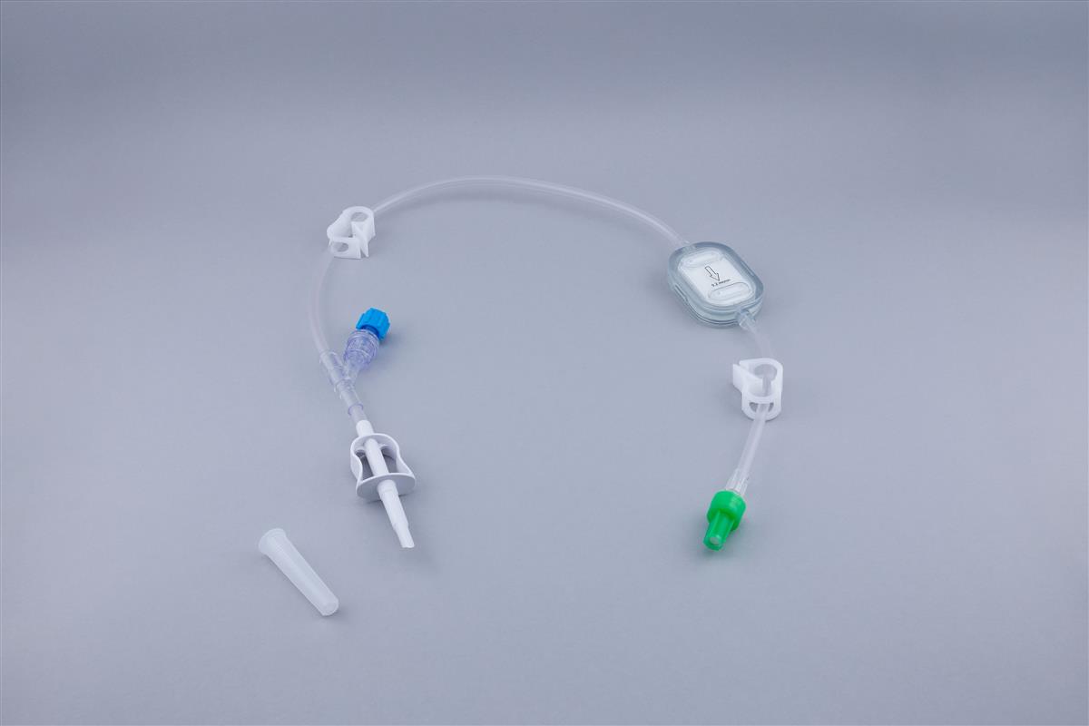 Cytostatic preparation line with Single Channel spike, VAR1, 0,2µm Hydrophilic Filter and Luer Lock with purge filter