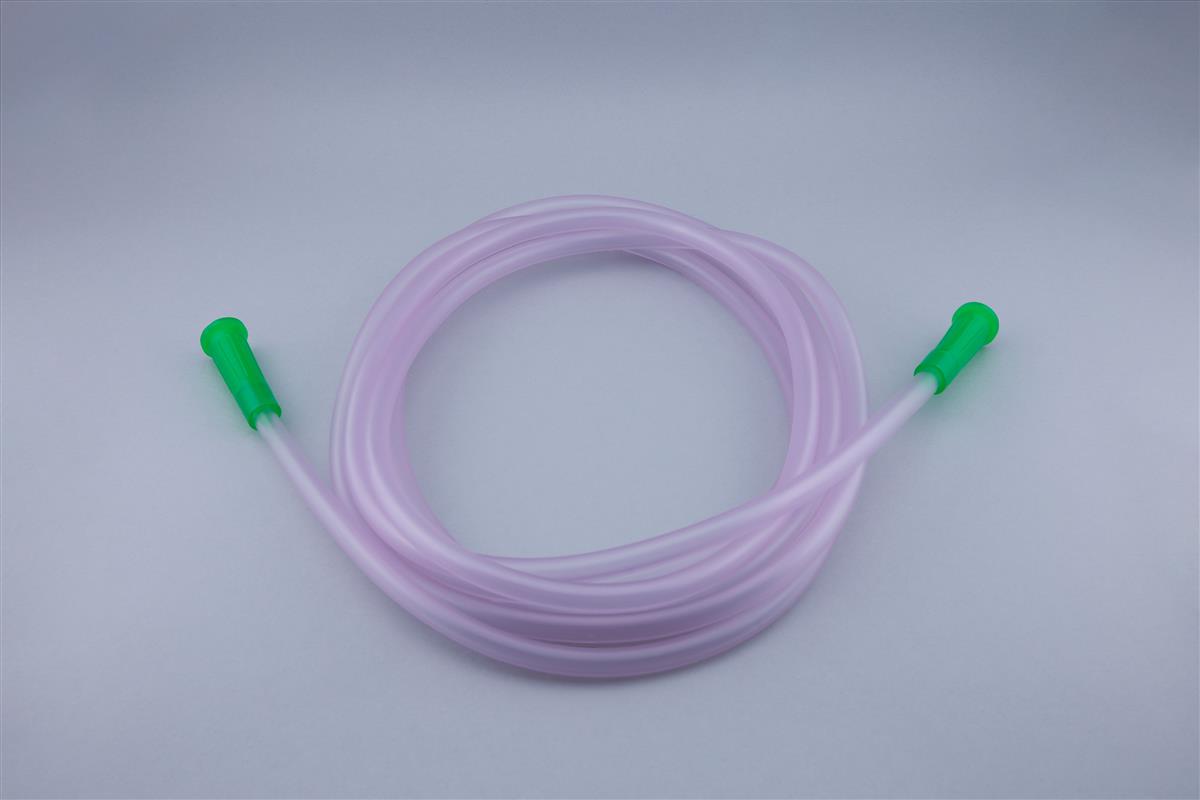 Smooth suction tube with green connectors 5mm