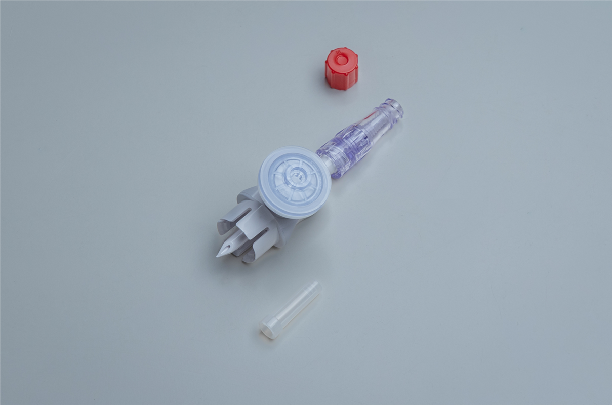 Mini spike with filter, with clamp for 13mm bottles, with Neutroval® valve