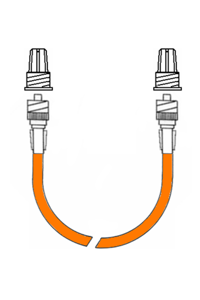 Prolongamento Standard Opaco laranja Luer Lock móvel Macho Macho