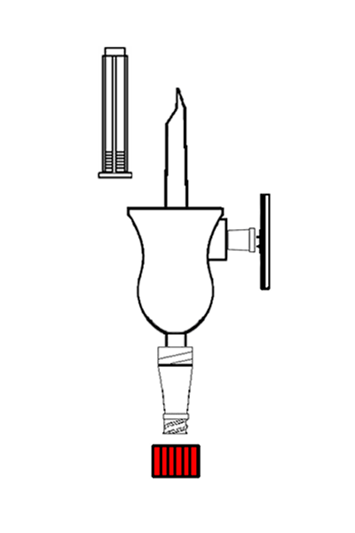 Perfurador bicanal com filtro, com Válvula Neutroval®