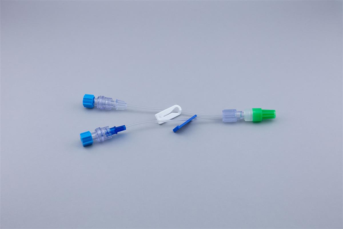 NEOSEGUR® 2-way extension, with VAR1 and movable Luer Lock and purge filter