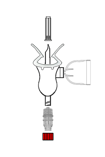 Safety device for preparation/transfer of cytostatics with reservoir for volatile gases, with universal vial clamp and Gen2 Valve