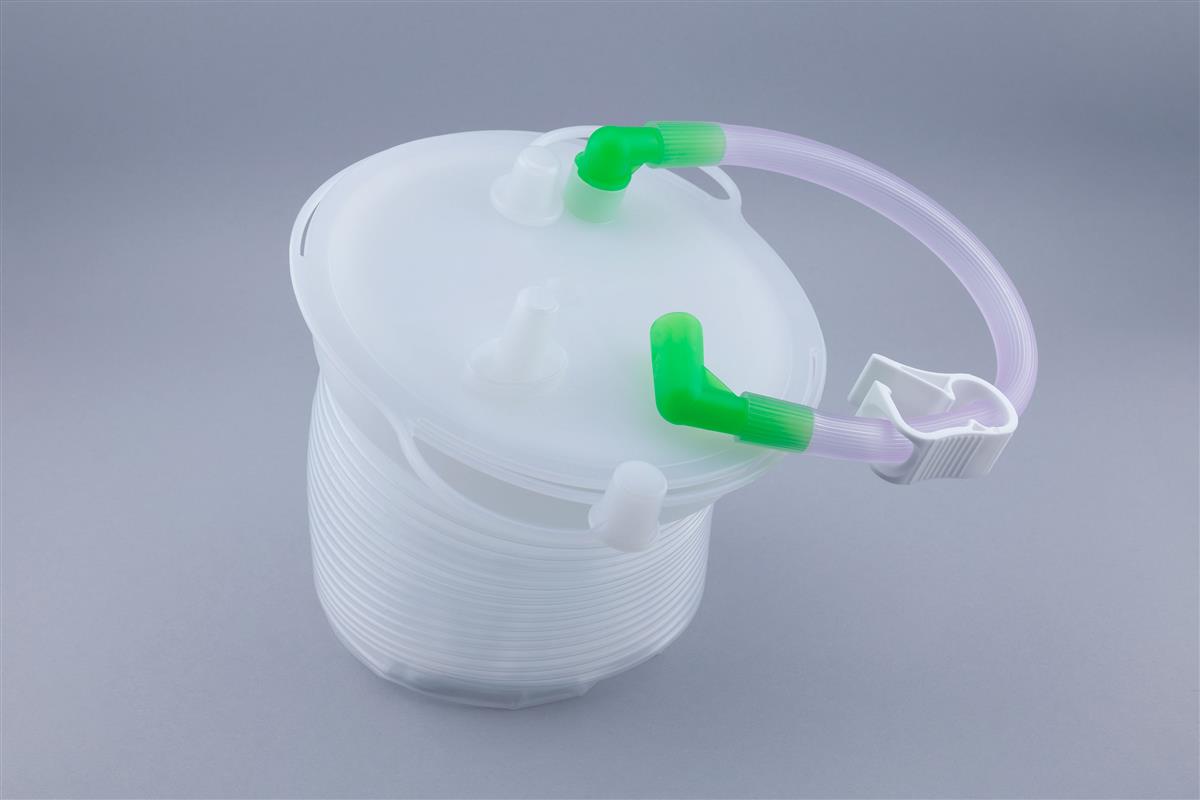 Flexible bag for aspiration of organic fluids, for series use only - 3L