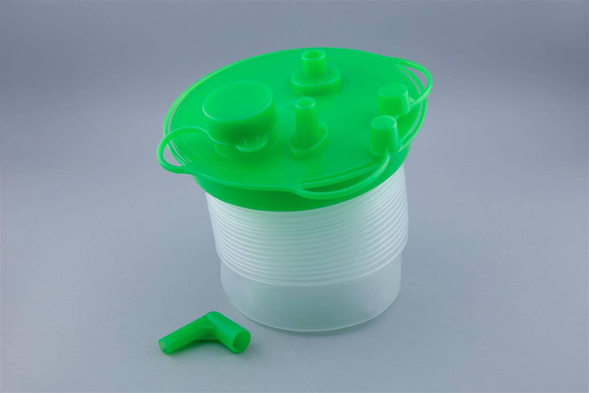 Flexible bag for aspiration of organic fluids with hole and liquid stop filter - 1L / 1,5L / 2L