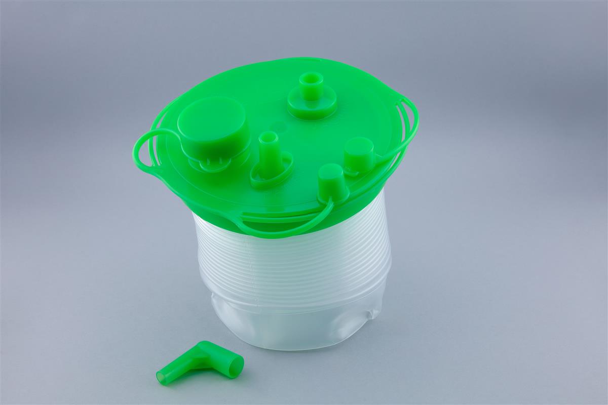 Flexible bag for aspiration of organic fluids with hole and liquid stop filter - 3L