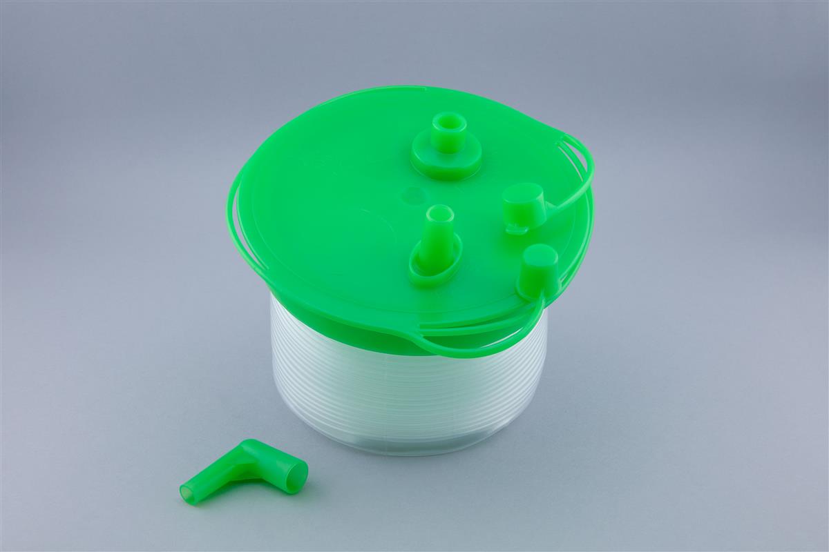 Saco flexível para Aspiração de fluídos orgânicos com filtro de paragem de líquidos - 3L