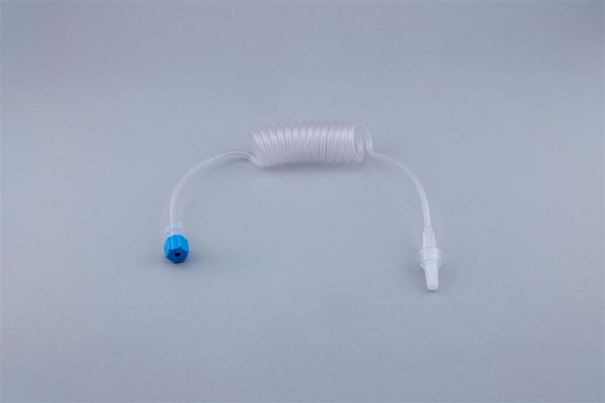 Spiral polyethylene extension 1.20x3.00mm, with Male Female Luer Lock